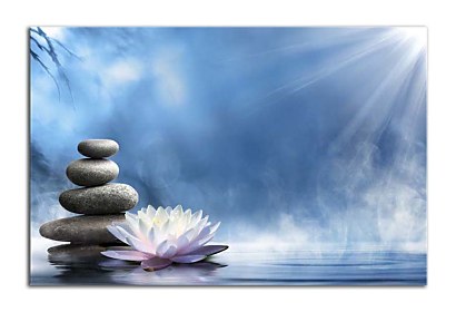 Fototapeta Stone Pyramid and flower 24893